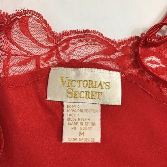 Victoria’s Secret Vintage Gold Label Satin Lace Cami Top Adjustable Straps Sz M - Picture 6 of 6